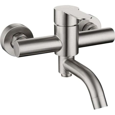 Robinet mitigeur de douche, plage d'installation : 13-17 cm, surface brossée, système de salle de bain Maison et jardin Bricolage (1/4)