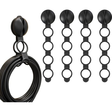 Organisateur de câbles pour appareils électroménagers, lot de 4 attaches et serre câbles, support pour rallonge électrique (1/4)