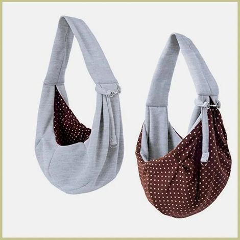 Cocosity Porte-chien Sac de transport pour chien, bandoulière réglable pour animaux de compagnie, réversible, pour deco lit Gris (1/5)