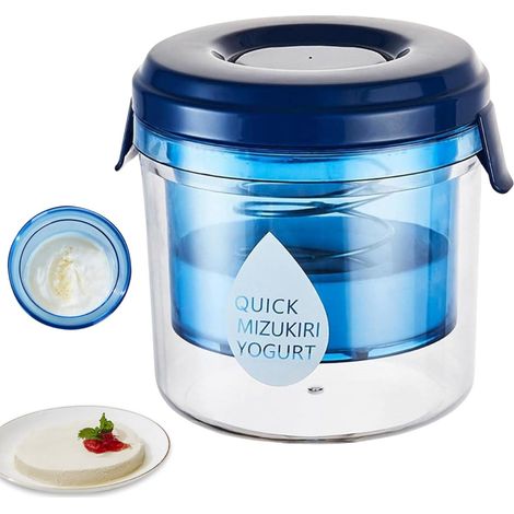 1 Passoire à yaourt, Maille fine 255, Plastique et métal, Capacité 450g, Pour cuisine maison