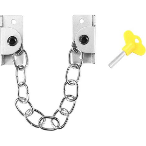 Chain Lock Fenetre - Câble Acier Inoxydable 2,5 Mm - Pour Sécurité Enfants Et Limitation Ouverture Fenêtres Portes - 1 Pièce (1/5)