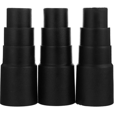 Set mit 3 praktischen Staubsaugerschlauchadaptern, Kunststoff-Staubsaugerschlauchadapter 25 mm/30 mm/34 mm/42 mm – 10,5 x 4 x 4 cm – Schwarz (1/4)