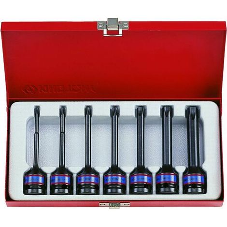 KING TONY ZESTAW NASADEK UDAROWYCH 1/2  7cz.DŁ.TORX T25-T60 T25,T30,T40,T45,T50,T55,T60, KASETA