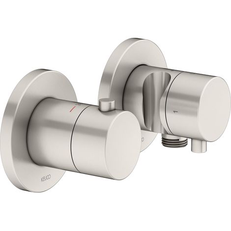 Ensemble de robinetterie thermostatique EDITION 40 UP, pour 2 consommateurs, en nickel brossé