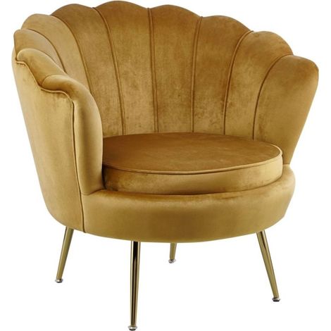Sillón CURRY GRANDE DE TERCIOPELO CON PATAS DORADAS para el SALÓN FURNITEX (1/3)