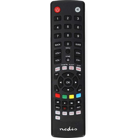 Control remoto universal preprogramado 4 dispositivos boton amazon prime disney - boton google play boton netflix boton youtube infrarrojos negro