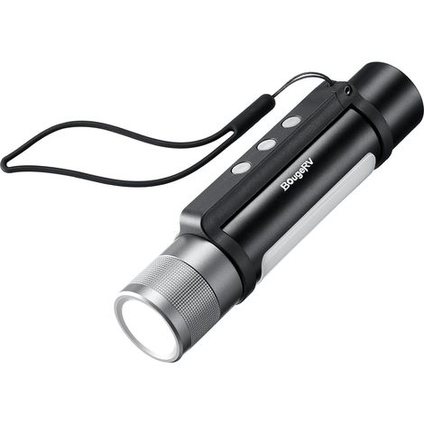 FL01 LED Torch 1000 Lumens, Zoomable Flashlight and Rechargeable Side Light, Magnetic Torches Double as Power Bank, IPX4 Waterproof (1/5)