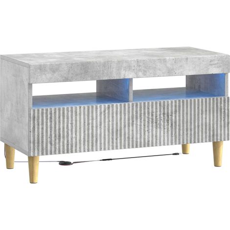 Mueble de TV LED Gris Hormigón Madera de ingeniería vidaXL (1/5)