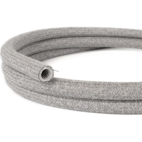 Creative-Tube, tube flexible avec revêtement Lin Naturel Gris RN02, diamètre 20 mm (1/5)
