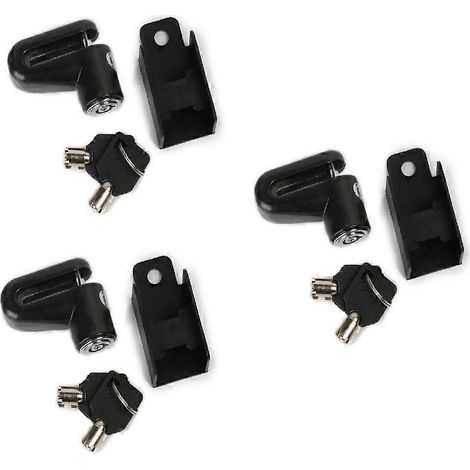 Set mit 3 Scheibenbremsschlössern für Fahrräder, Motorräder, Elektroautos usw. Fahrradzubehör: schwarzes Fahrradschloss. (1/5)