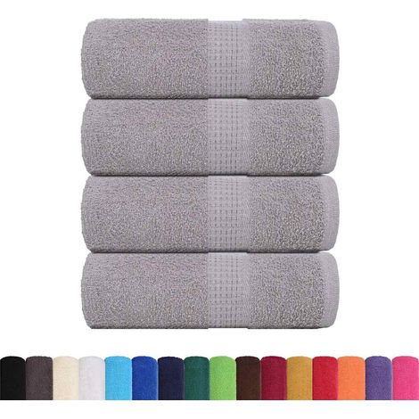 Serviettes de toilette FROGN 4 pièces Gris 30x30 cm 360 g/m² (1/5)