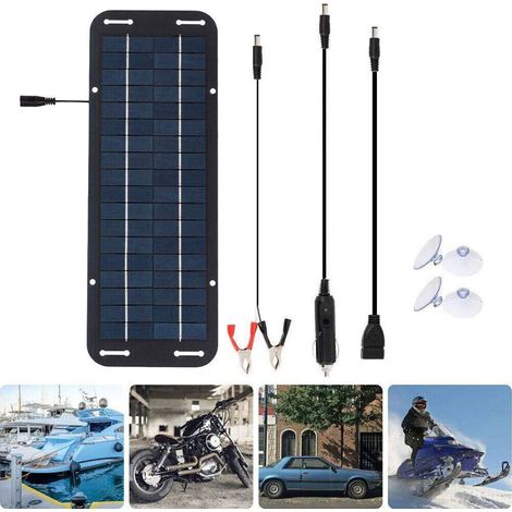XXP335-125B+ Configuration standard + Connecteur USB femelle Panneau solaire Chargeur solaire de batterie de voiture 12 V Protection (1/5)