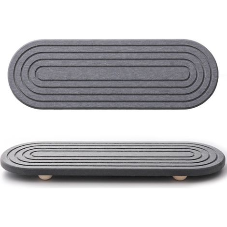 Non-slip diatomaceous earth sink tray, mold-resistant, moisture-absorbing instant drying tray, quick-drying diatomaceous earth tray, soap storage (1/5)