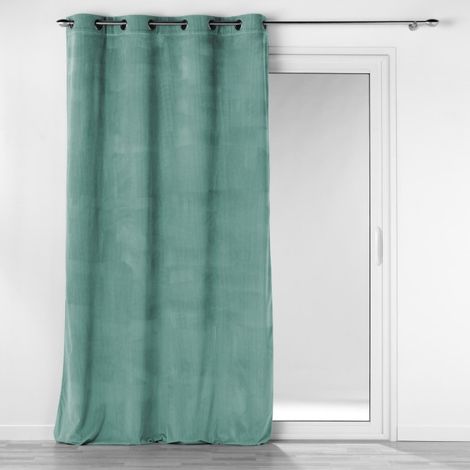 Rideau a oeillets 140 x 260 cm velours cotele uni casual Sauge (1/5)