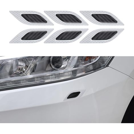 6 strisce riflettenti anticollisione in ABS per protezione paraurti portiera auto (1/4)