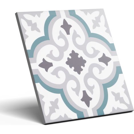 Azulejo decorativo de porcelana Orly Blue Patchwork de 20x20 cm, clase I (1/5)