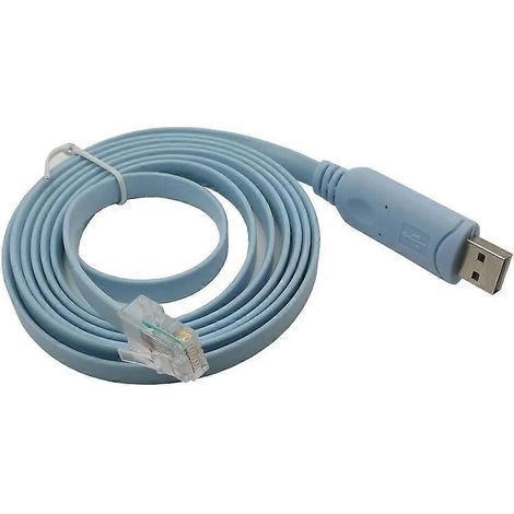 Câble console USB RS232 vers RJ45 de 1,5 m pour routeurs Cisco H3C, HP Arba, Huawei et Fortinet (FTDI) (1/2)