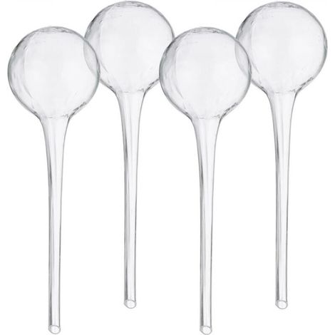4 Pièces Boules d'Irrigation pour Plantes, Distributeur d'Eau pour Plantes d'Intérieur et d'Extérieur, Accessoire et raccord goutte à goutte (1/5)