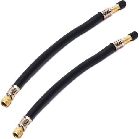 BUNTHAUS 2 Pièces Extension Valve de Pneu, Extension Valve Pneu en Caoutchouc Rallonge Valve Pneu Flexible, Pneu Valve de Adaptateur, Air Pneu Valve Extension, pour Voitures Camions Motos Vélos 190mm (1/4)