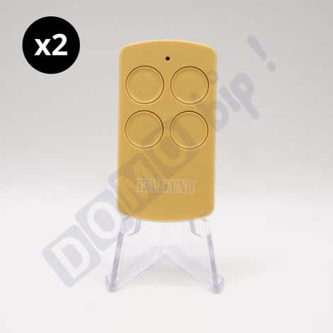 Lot de 2 Télécommandes FADINI DIVO 71 Jaune - Fréquence 433.92 MHz - 4 Canaux - Rolling Code - Référence : 7113YL - Compatible Portails et Portes Motorisées (1/5)