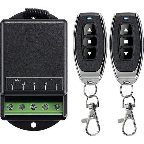 Interrupteur double sans fil à télécommande, relais 10 A AC 100-240 V, interrupteur radiofréquence pour appareils électroménagers, pompe à eau, éclairage