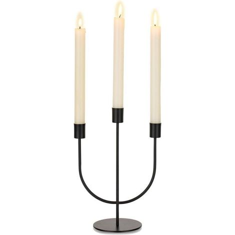 Candelabri a 3 bracci in metallo color oro per centrotavola – Set da 2, design elegante e moderno, ideali per matrimoni o Natale.
