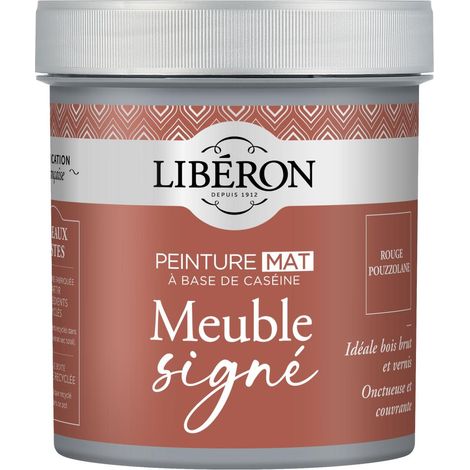 Peinture meuble à base de caséine LIBERON Rouge Pouzzolane mat 500 ML (1/4)