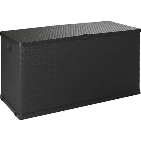 Garten-Aufbewahrungsbox Anthrazit 120x56x63 cm PP Rattan