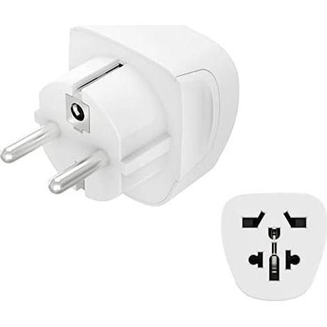 Hama 00223456 adaptador de enchufe eléctrico Tipo E/F híbrido Universal Blanco (1/3)