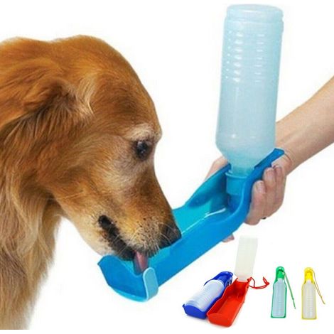 BORRACCIA PER ANIMALI PORTATILE BEVERINO BOTTIGLIA 500ML PER CANI DA VIAGGIO (1/4)