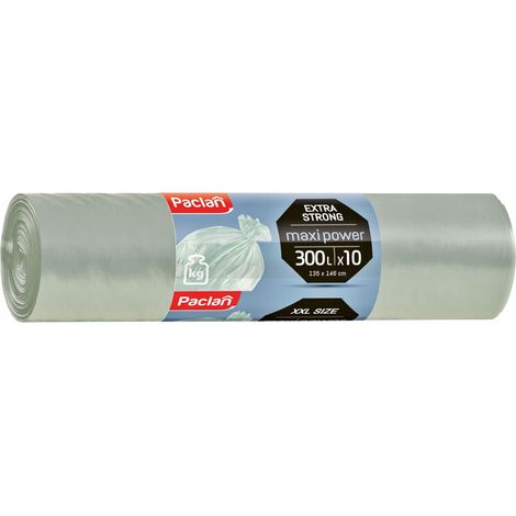139255 139251 Paclan Maxi Power Bags trasparenti 300l 10 pz. 70 my 139251 (1/2)