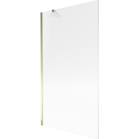 Mexen Next Badewannenabtrennung 1-flügelig 100 x 150 cm, gestreift, gold - 895-100-000-00-09-50 (1/5)