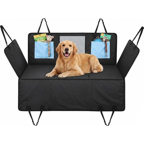 PawHut Dog Car Seat Cover, Waterproof Dog Travel Hammock, Blue (1/5)