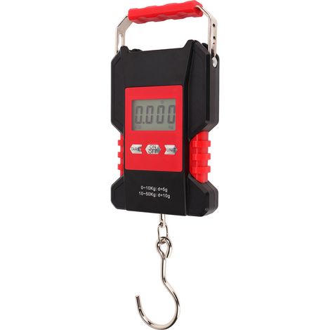 Digitale Hängewaage, wasserdicht, Edelstahl, tragbar, mit S-Haken, 0–50 kg (1/5)
