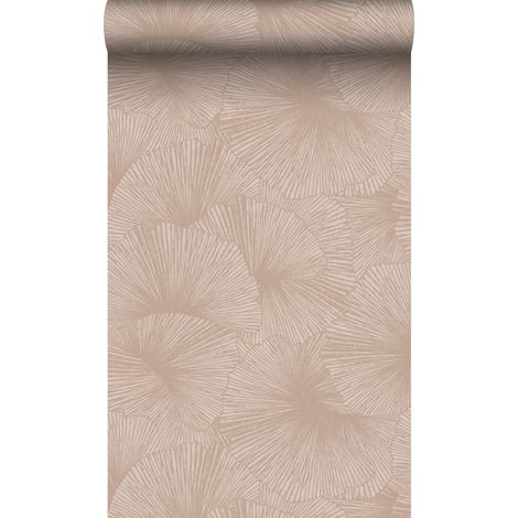 papier peint effet 3D feuilles terracotta claire  - Origin Wallcoverings (1/5)