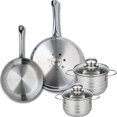 Ensemble de 2 Poêles de cuisson 24 et 28 cm et 2 faitouts 14 et 16 cm Elo Profi Brillant (1/5)