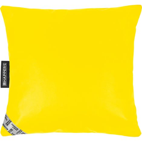 Coussin Similicuir Indoor Jaune Happers 50x50 Jaune