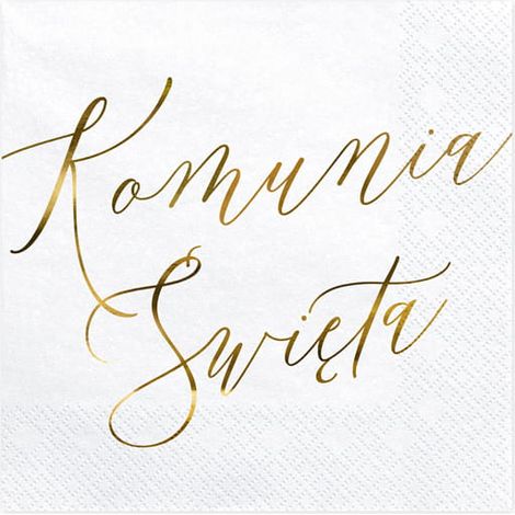 Tovaglioli per la Santa Comunione 33x33 cm bianco/oro 20 pezzi (1/2)