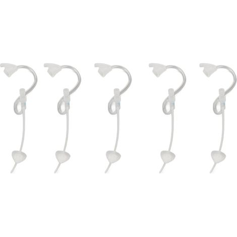 5 pièces tubes de remplacement minces pour aide auditive BTE, taille 2B, avec embouts ouverts en dôme (1/5)