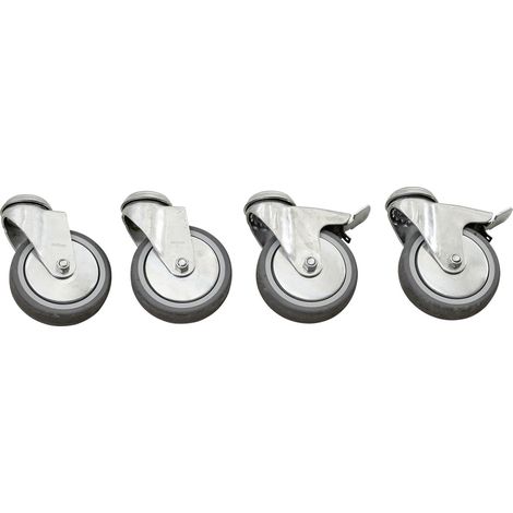 Plus Räder für Cubic Blumenkasten Räder Ø100 mm (4 Stck.) Verzinkt (1/3)