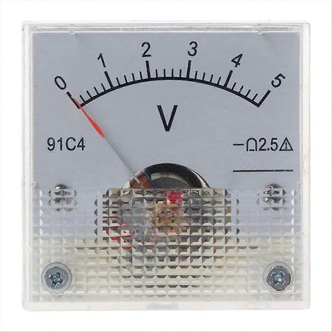 Voltímetro 91C4 para voltímetro analógico de panel, tipo mecánico, estilo 5V (1/5)