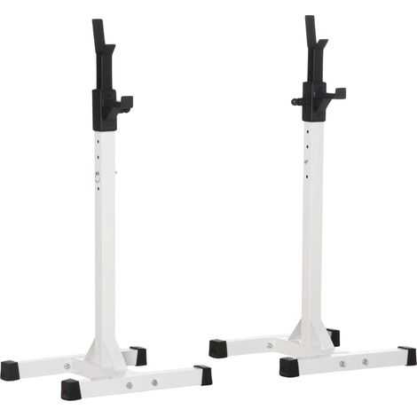 Hantelständer, 2er-Set, Langhantelablage, Höhenverstellbare Hantelablage mit Gummi-Fußkappen, 105-160 cm, Krafttraining, bis 150 kg