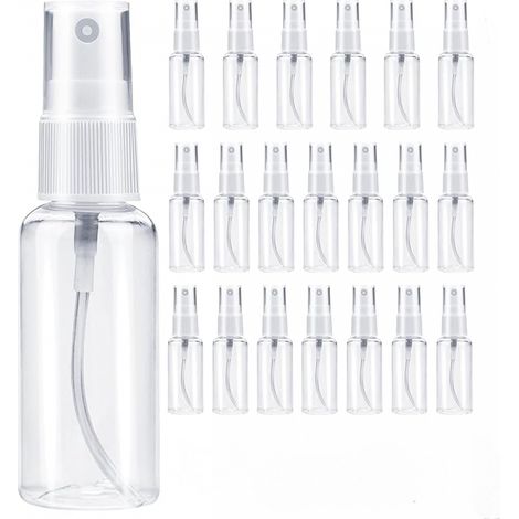 30ml Flacon Spray Vide 20 Pièces Vaporisateur Parfum Vide Voyage Bouteille Spray Vide Flacons et Vaporisateurs Plastique Rechargeable Flacon Pompe Vide Atomiseur pour Cosmétique (Transparent)