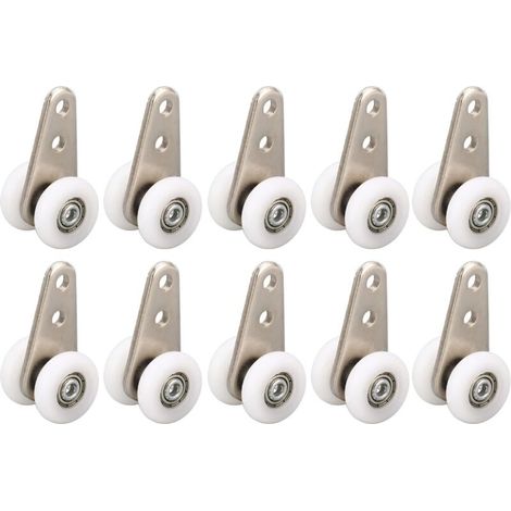 Set mit 10 Aufbewahrungswagen, 49 mm L, Schiebetürrollen, Führungsrollen, Nylon-Gepäckrollen für Schiebetüren, Fenster und Schränke (1/4)