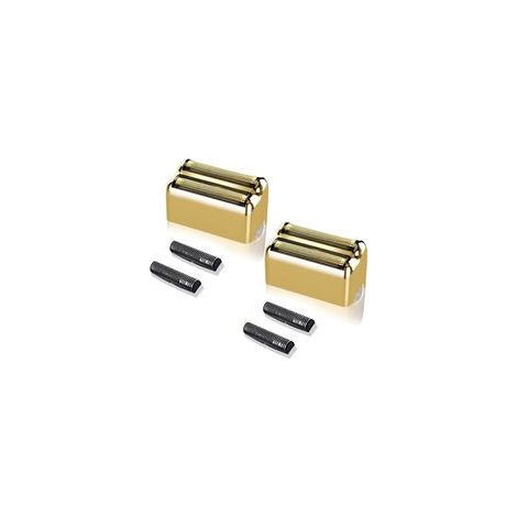 Grille et têtes de coupe de rechange professionnelles pour rasoir à double grille BaBylissPRO Barberology – Compatible avec le rasoir BaBylissPRO Barberology FXFS2 (2 pièces, couleur Or) (1/5)