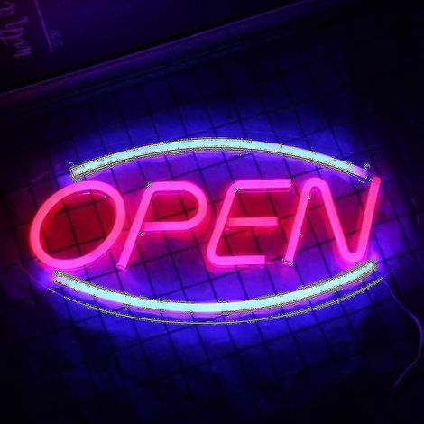 Enseigne lumineuse « Ouvert » pour magasin avec deux modes d'éclairage - yu (1/5)