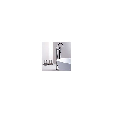Melangeur Bain Douche Sur Pied Cross Road Blackmat Robinetterie CROSS ROAD - CRISTINA ONDYNA CR10813 (1/2)