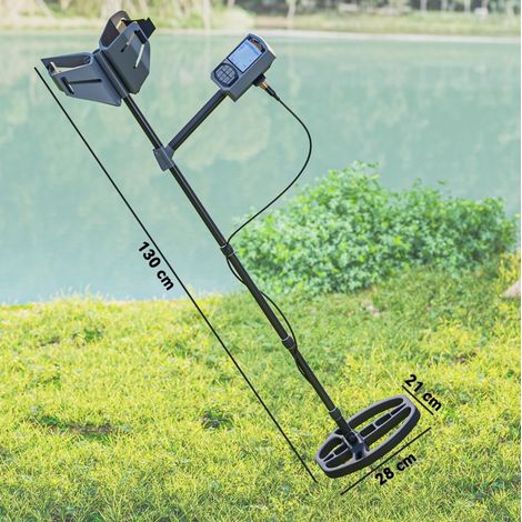 Detector de metales para adultos, 5 modos, pantalla LCD, bobina IP68, gris oscuro DESVIAE (1/3)