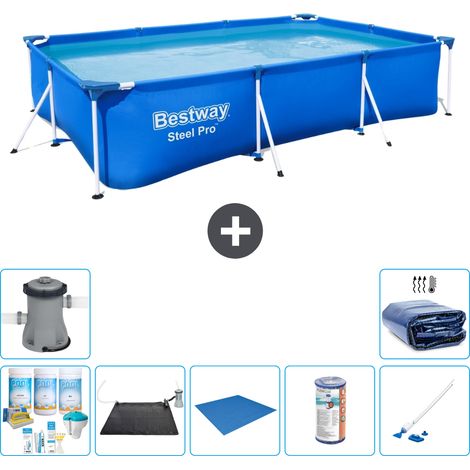 Bestway Bestway Steel Pro Rectangulaire - 300x201x66 cm - 8-pièces  S21553 (1/5)