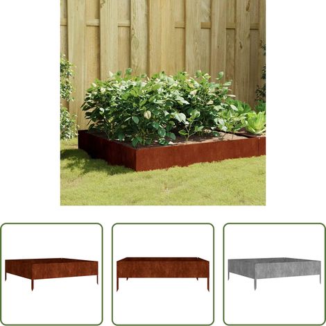 Hochbeet Cortenstahl - Hochbeet 100x100x33,5 cm Cortenstahl (1/5)